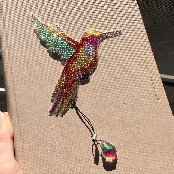 Hand Crafted Other - Diamond Art HUMMINGBIRD 05 Bookmark, Colorful, Sparkly, Bling